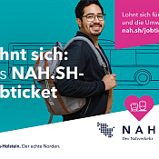 Kampagnenmotiv 2021: das NAH.SH-Jobticket
