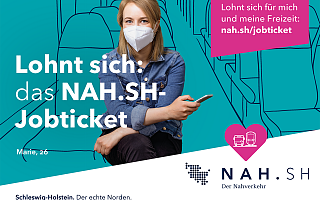 Das NAH.SH-Jobticket 2021 2 Kampagnenmotiv 2021: das NAH.SH-Jobticket